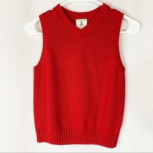 Lands’End Kids‎ Red Baumwolle Sweater Vest